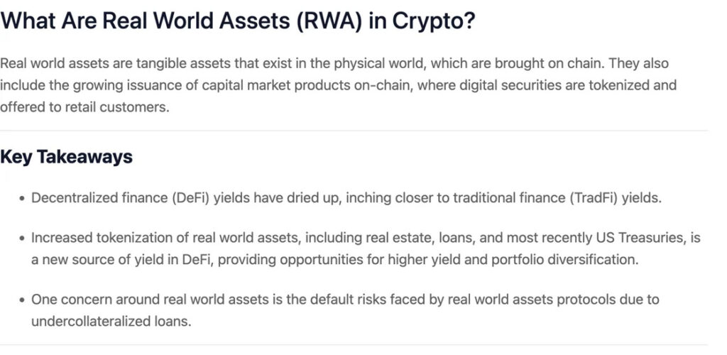 What are Real World Assets in Crypto by InvestaX